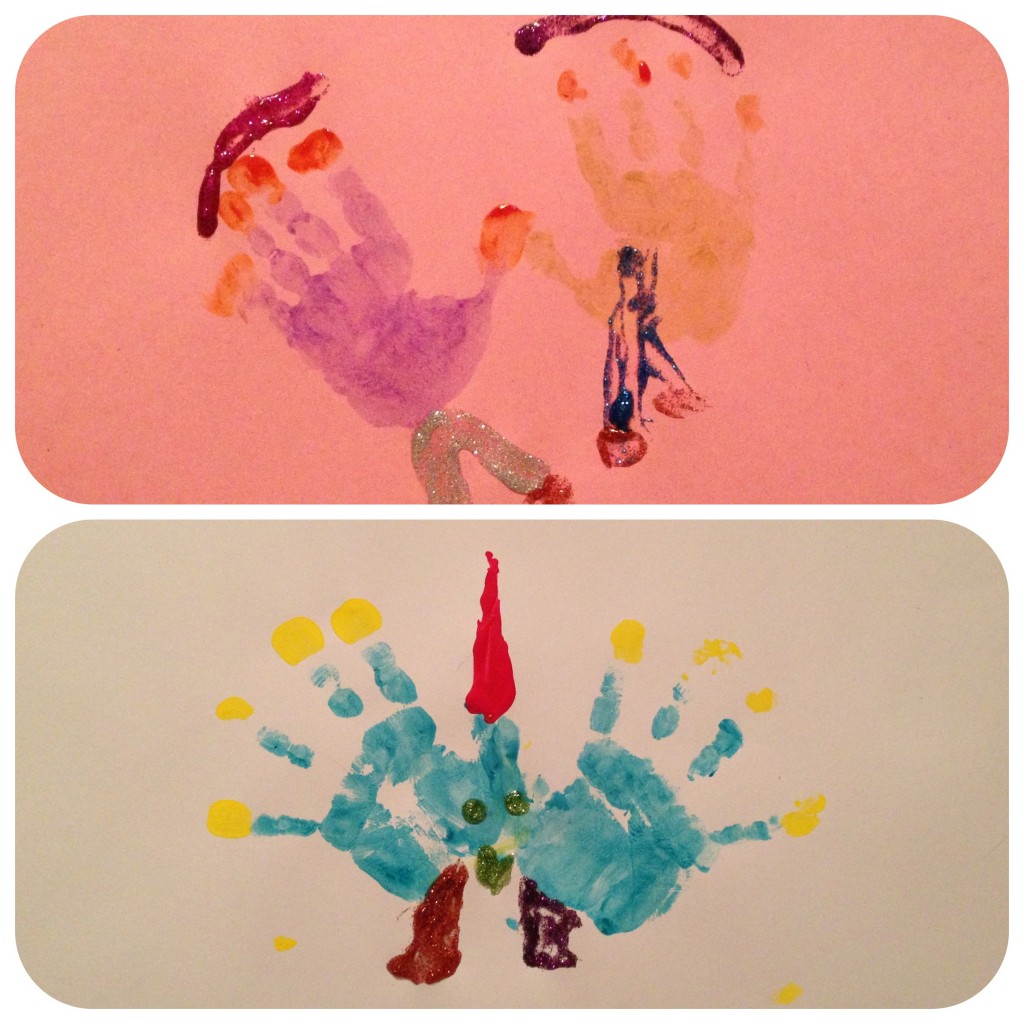 handprint menurkey placements | foodietots.com