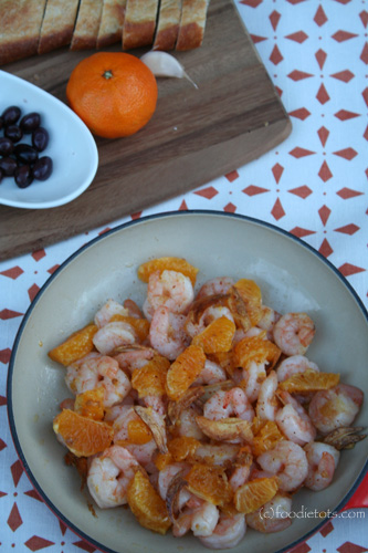 Shrimp with Garlic and Clementines #SundaySupper