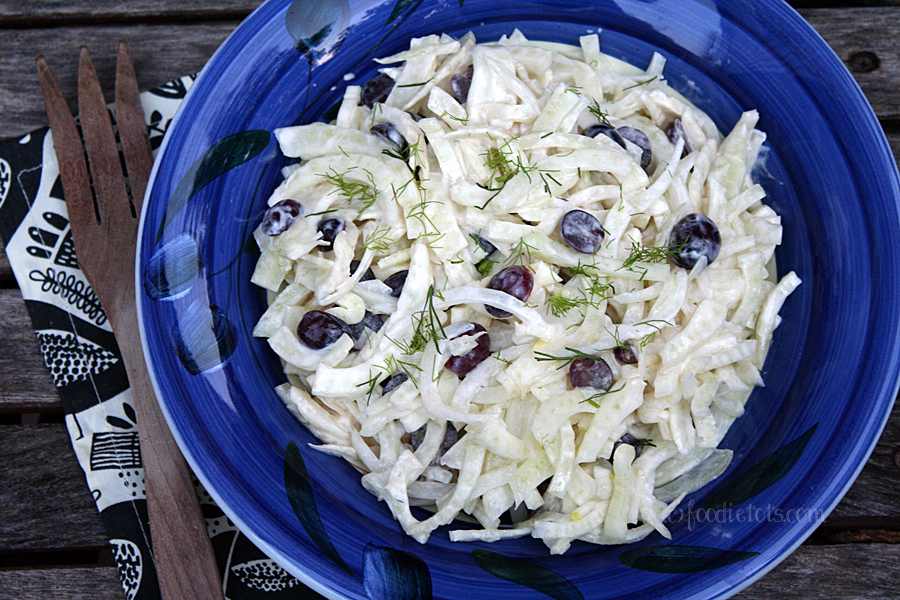 fennel and grape slaw | foodietots.com