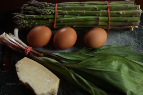 asparagus ramp and egg pizza | foodietots.com